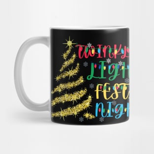 Twinkling lights festive nights. Mug